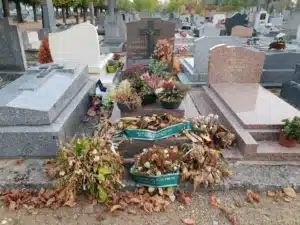 Etat d'une sépulture après obsèque lorsque aucune solution d'entretien n'est prévue.