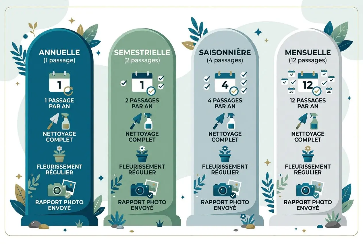 Fleurs pour cimetière qui ne gèlent pas : guide d’options sans entretien avec éventails, résistant au froid et floraison régulière.