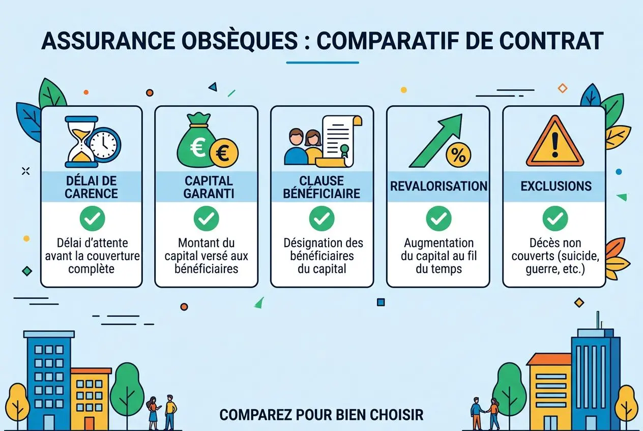 Rémunération annuelle d'un contrat assurance obsèques : vue d’ensemble comparative des taux, capital et clauses.